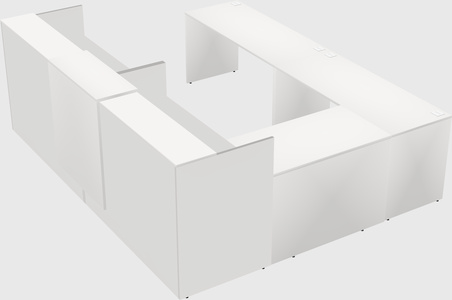 Shared one sided u-shaped reception desk