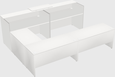 Shared one sided u-shaped reception desk