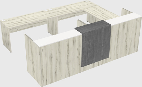 Shared one sided u-shaped reception desk