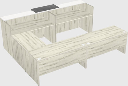 Shared one sided u-shaped reception desk