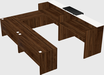 Shared one sided u-shaped reception desk