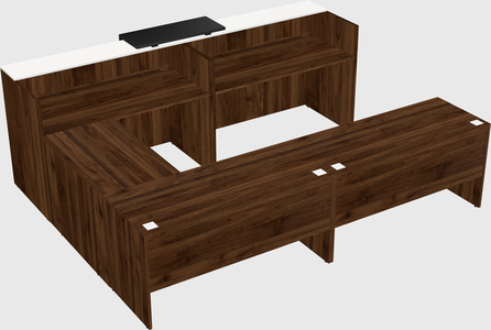 Shared one sided u-shaped reception desk