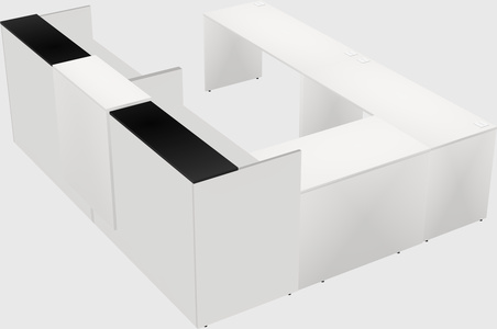 Shared one sided u-shaped reception desk