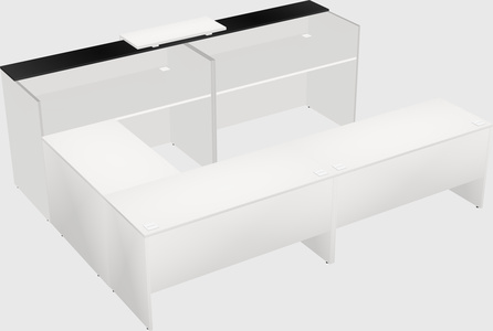 Shared one sided u-shaped reception desk