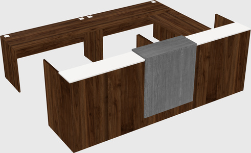 Shared one sided u-shaped reception desk