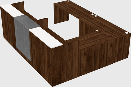 Shared one sided u-shaped reception desk