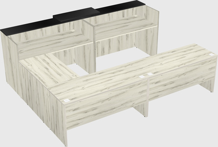 Shared one sided u-shaped reception desk