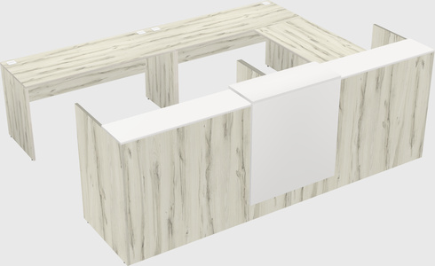 Shared one sided u-shaped reception desk