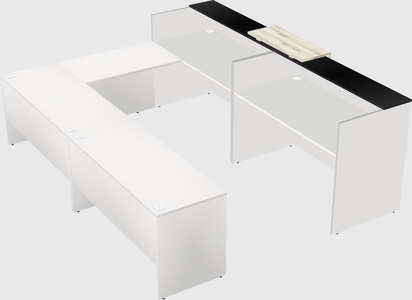 Shared one sided u-shaped reception desk