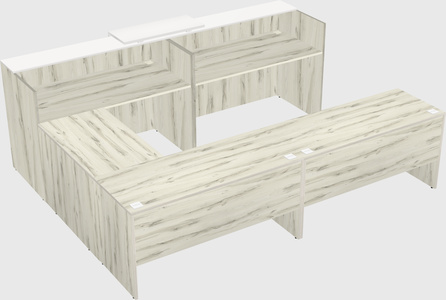 Shared one sided u-shaped reception desk