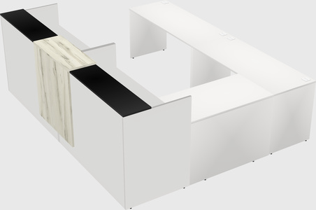 Shared one sided u-shaped reception desk