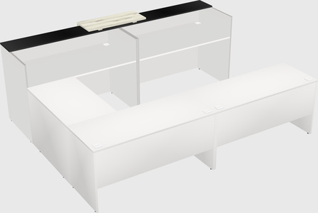 Shared one sided u-shaped reception desk
