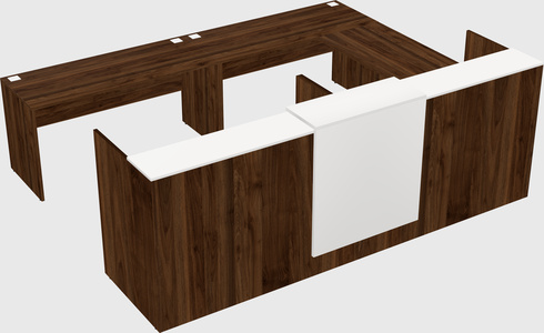 Shared one sided u-shaped reception desk