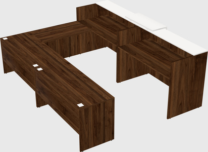 Shared one sided u-shaped reception desk