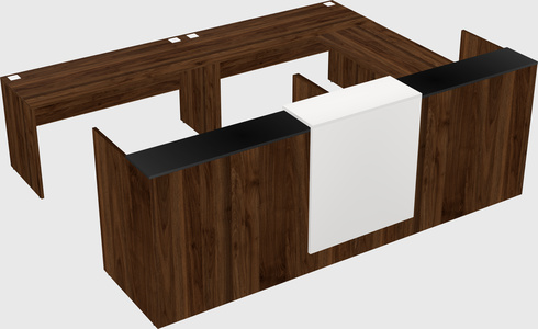 Shared one sided u-shaped reception desk