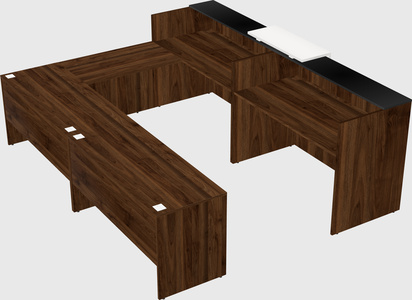 Shared one sided u-shaped reception desk