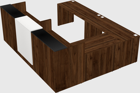 Shared one sided u-shaped reception desk