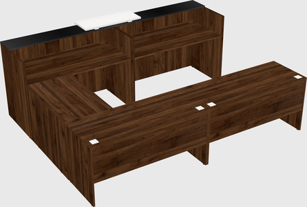 Shared one sided u-shaped reception desk