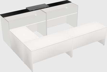 Shared one sided u-shaped reception desk