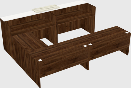 Shared one sided u-shaped reception desk