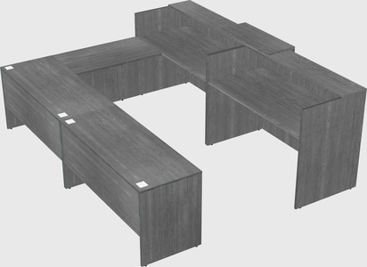 Shared one sided u-shaped reception desk