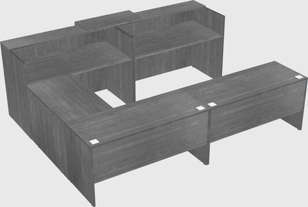 Shared one sided u-shaped reception desk