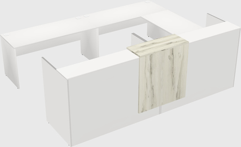 Shared one sided u-shaped reception desk