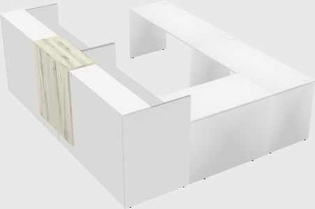 Shared one sided u-shaped reception desk