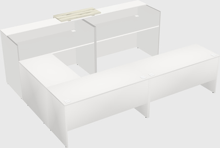 Shared one sided u-shaped reception desk