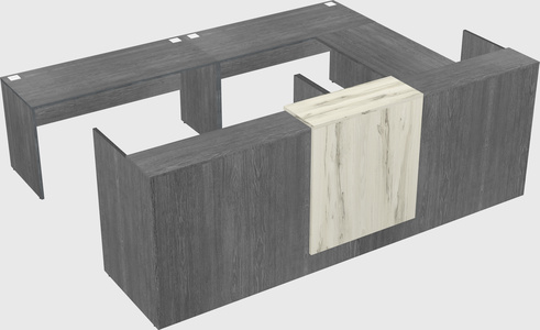 Shared one sided u-shaped reception desk