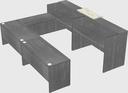 Shared one sided u-shaped reception desk