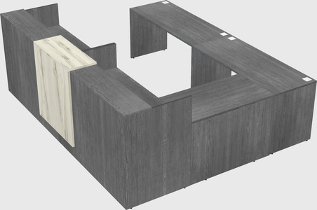 Shared one sided u-shaped reception desk