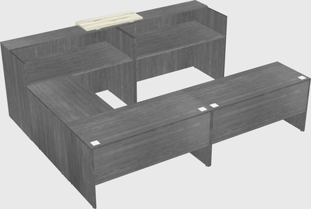 Shared one sided u-shaped reception desk