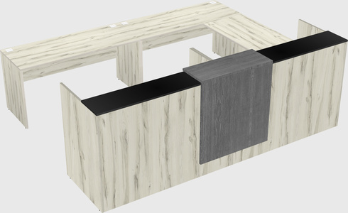 Shared one sided u-shaped reception desk