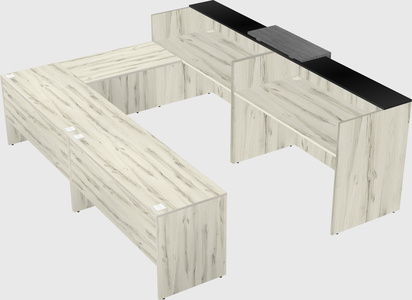 Shared one sided u-shaped reception desk
