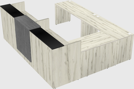 Shared one sided u-shaped reception desk