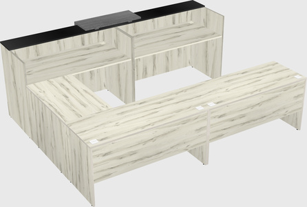 Shared one sided u-shaped reception desk