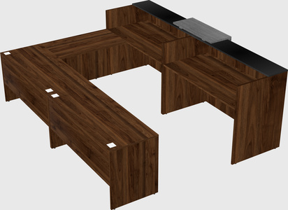 Shared one sided u-shaped reception desk