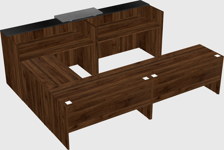 Shared one sided u-shaped reception desk