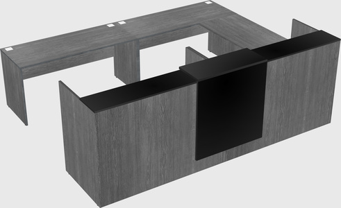 Shared one sided u-shaped reception desk