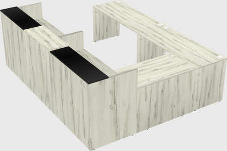 Shared one sided u-shaped reception desk