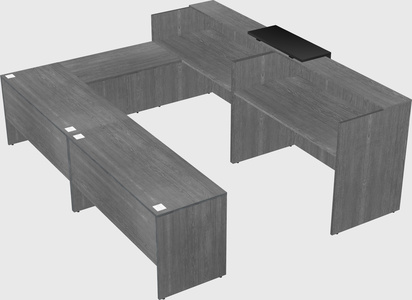 Shared one sided u-shaped reception desk