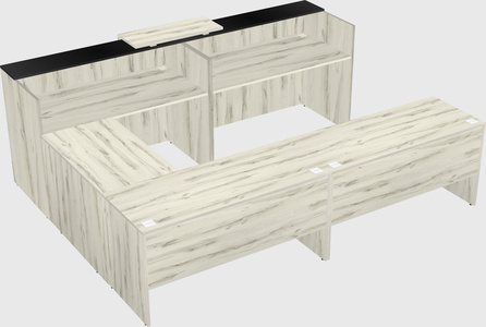 Shared one sided u-shaped reception desk