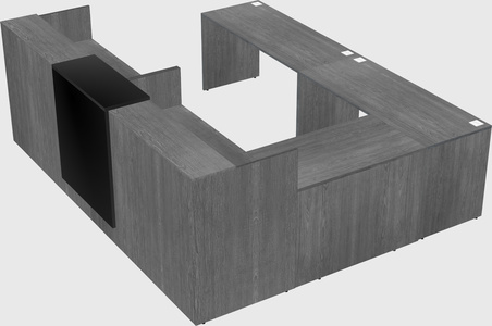 Shared one sided u-shaped reception desk