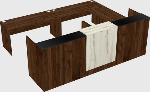 Shared one sided u-shaped reception desk