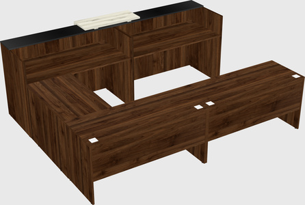 Shared one sided u-shaped reception desk