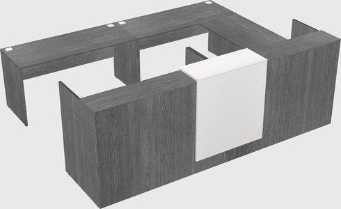 Shared one sided u-shaped reception desk