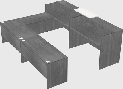 Shared one sided u-shaped reception desk