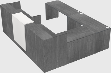 Shared one sided u-shaped reception desk