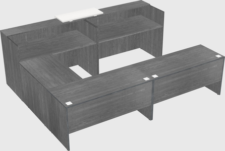 Shared one sided u-shaped reception desk